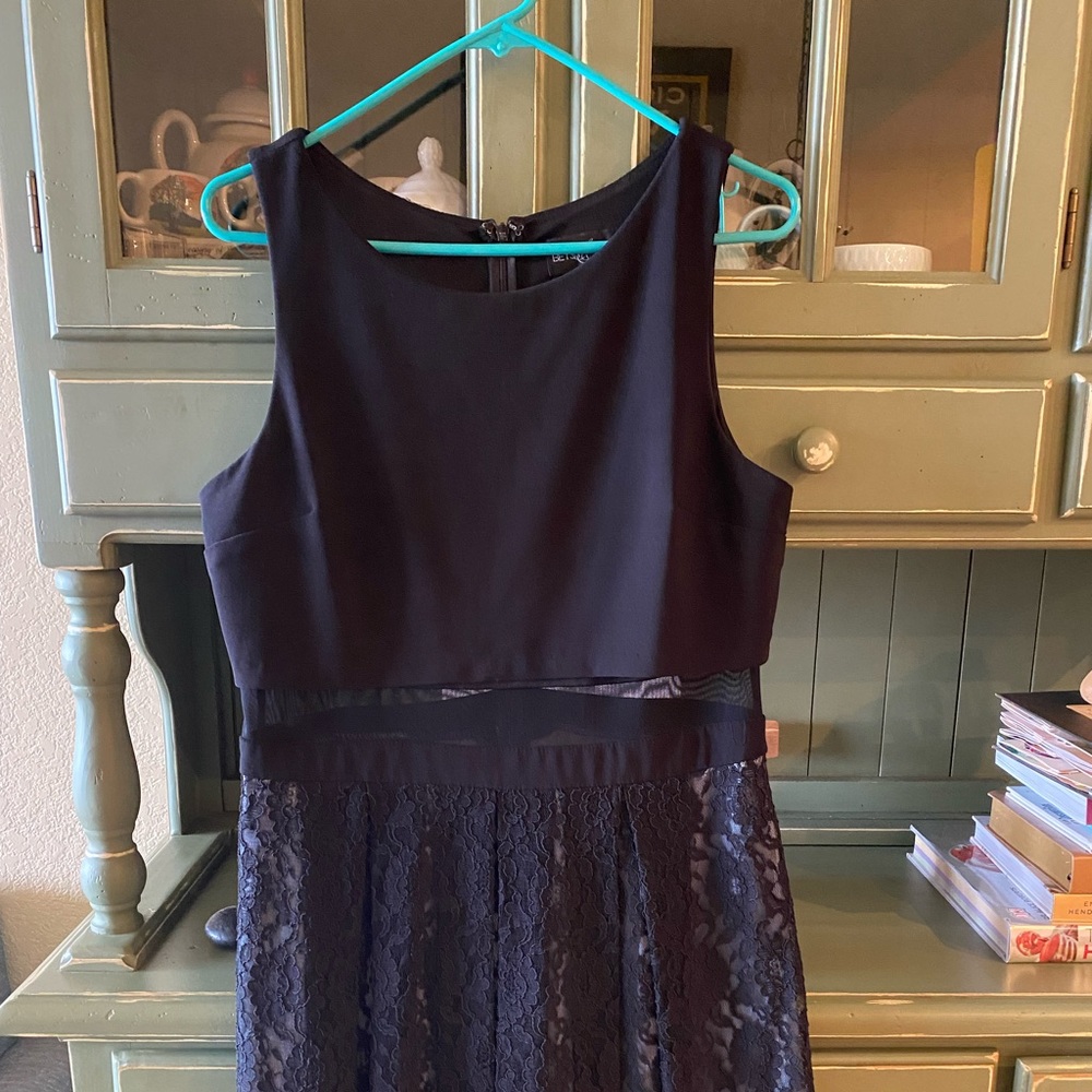 Black and Blue Betsy Adam cocktail dress